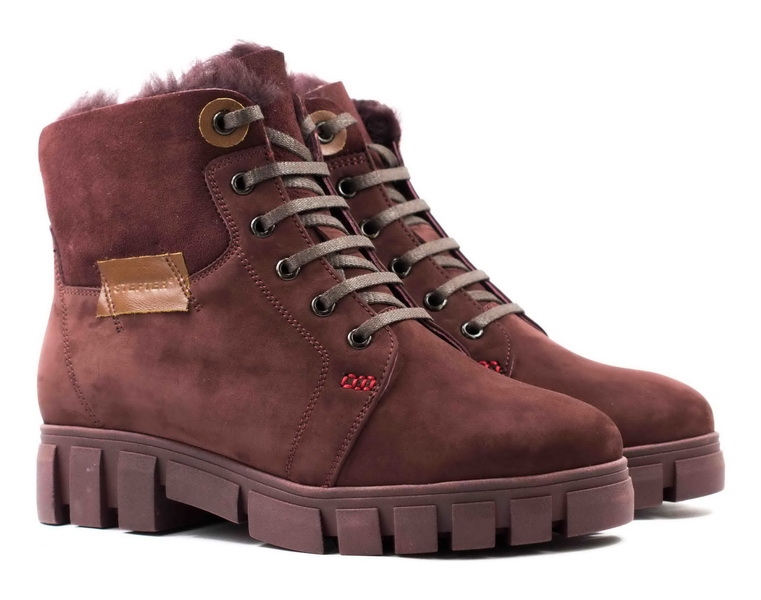 Женские Ботинки комфорт Замша STEPTER * 6747 Бордовые