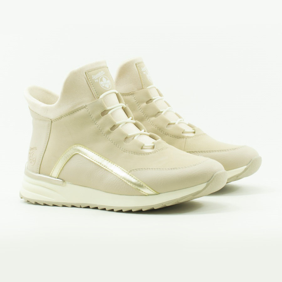 Женские Ботинки Екошкіра-Текстиль RIEKER * X8083-60