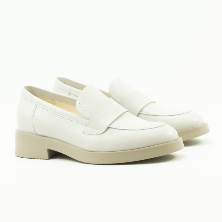 Женские Туфлі лофери Натуральна шкіра VILANSI * V8049 MILK