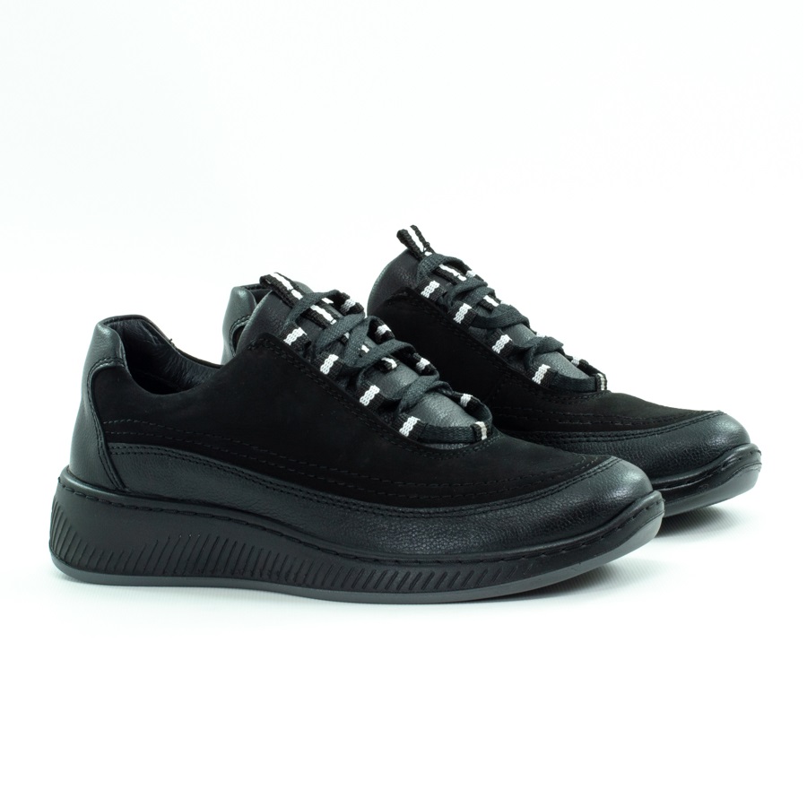 Женские Кросівки Нубук,Шкіра VILANSI * V8347 BLACK