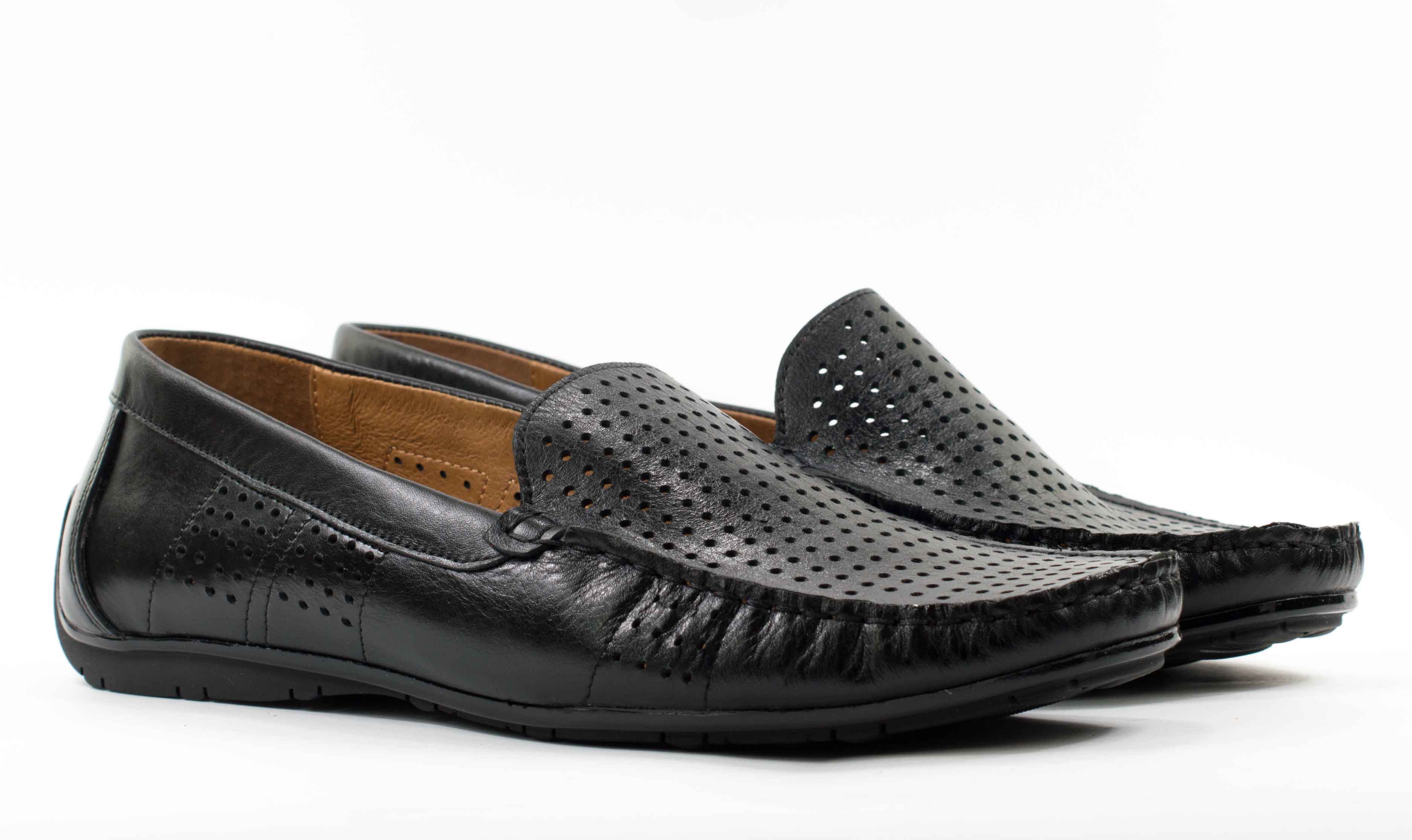 Мужские Мокасины Натур. Кожа STEPTER * 6002 ЧЁРНЫЕ