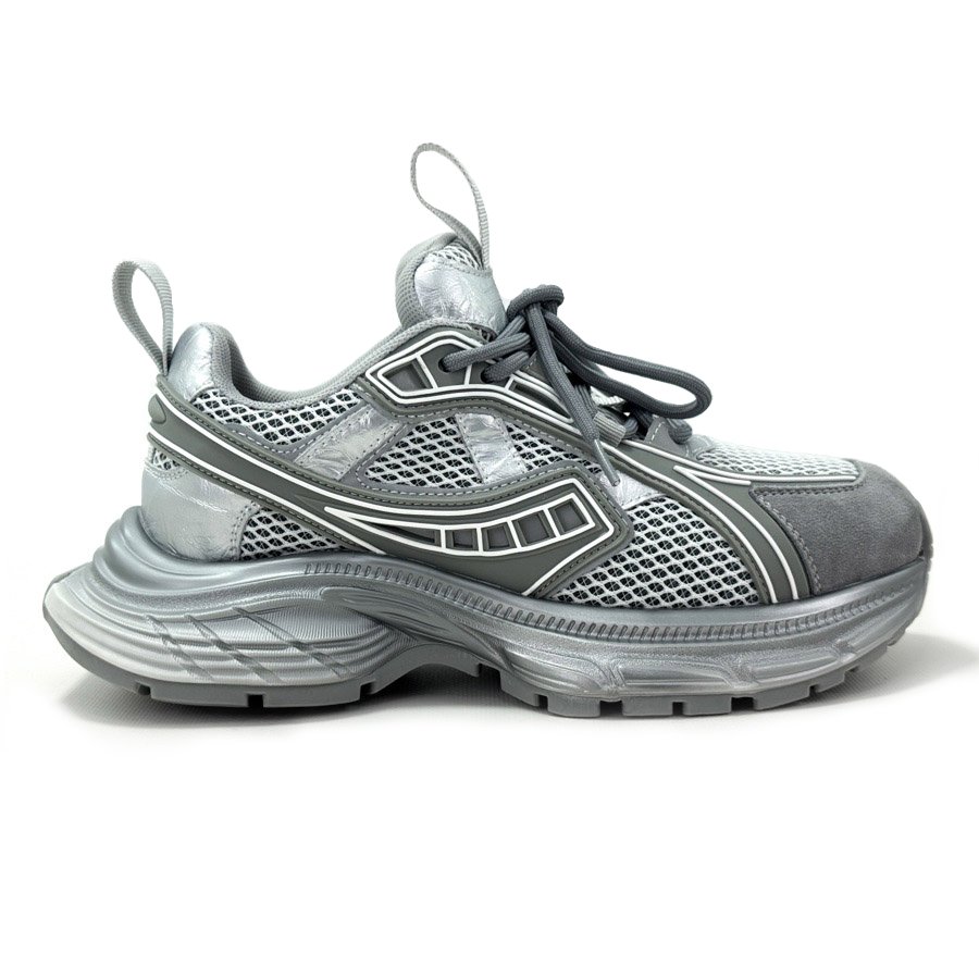 Женские Кросівки Натуральна шкіра-Текстиль IVA * M1-395 Silver