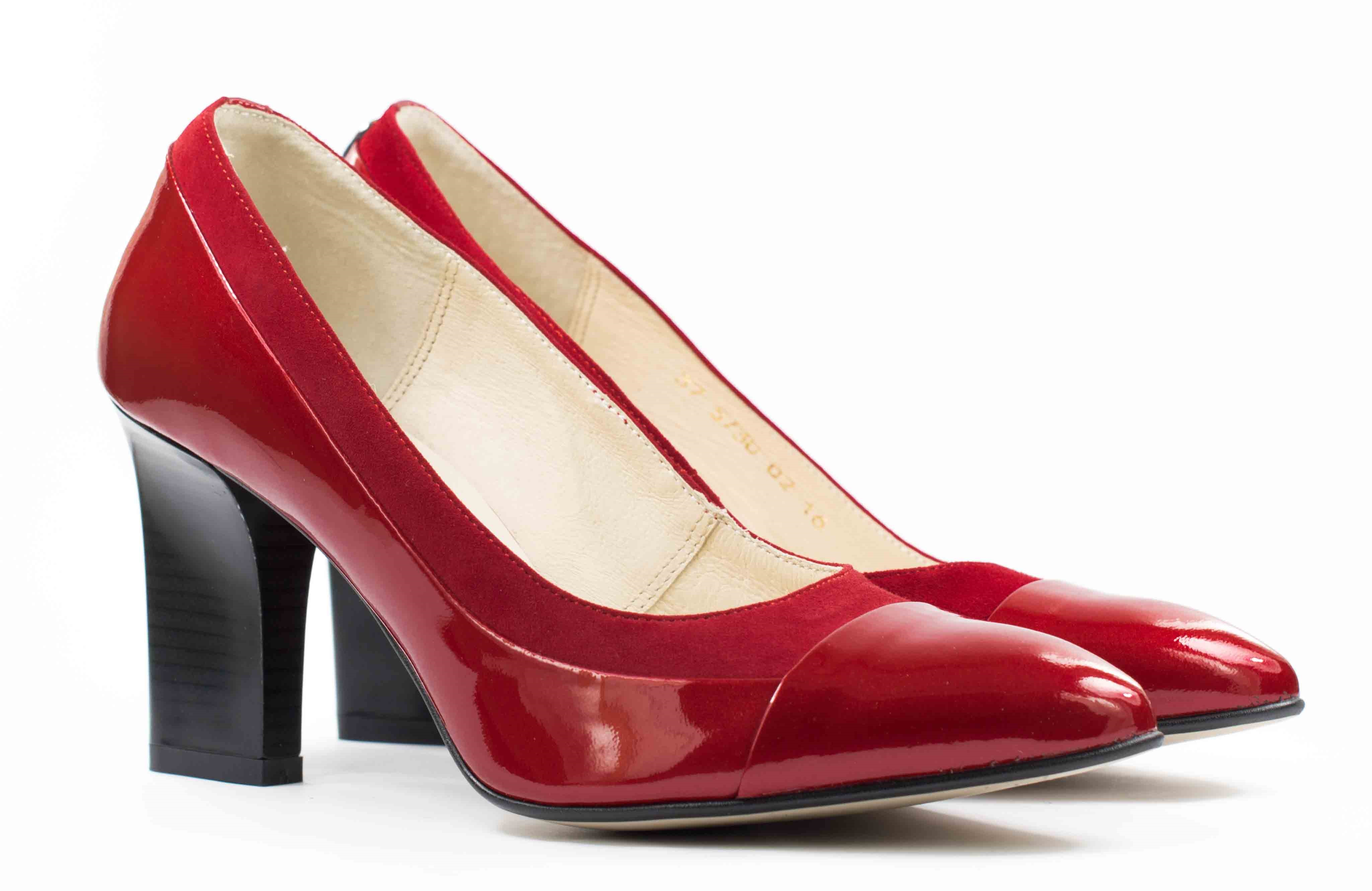 Женские Туфли лодочки Замша-Лак STEPTER * 5730 Красные