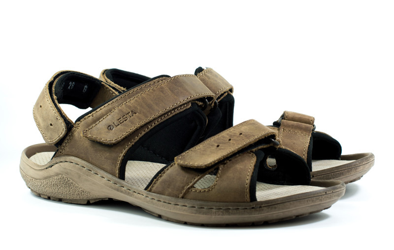 Мужские Босоножки Нубук LESTA * 1190-2-2696