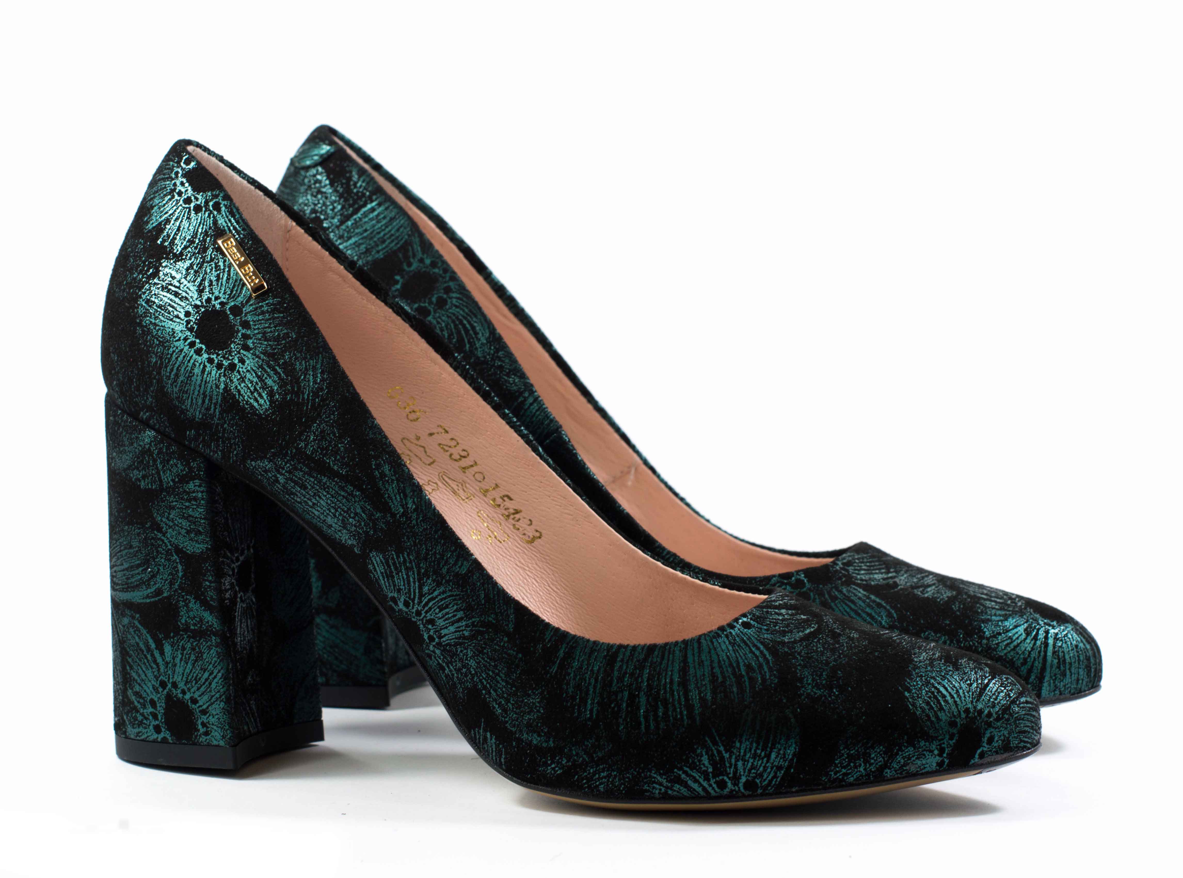 Женские Туфли лодочки Замша BEST BUT * 7231374-890 Зеленые