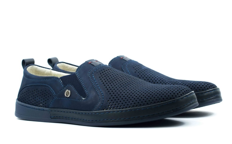 Мужские Мокасины Нубук KADAR * 2791427 СИНИЕ