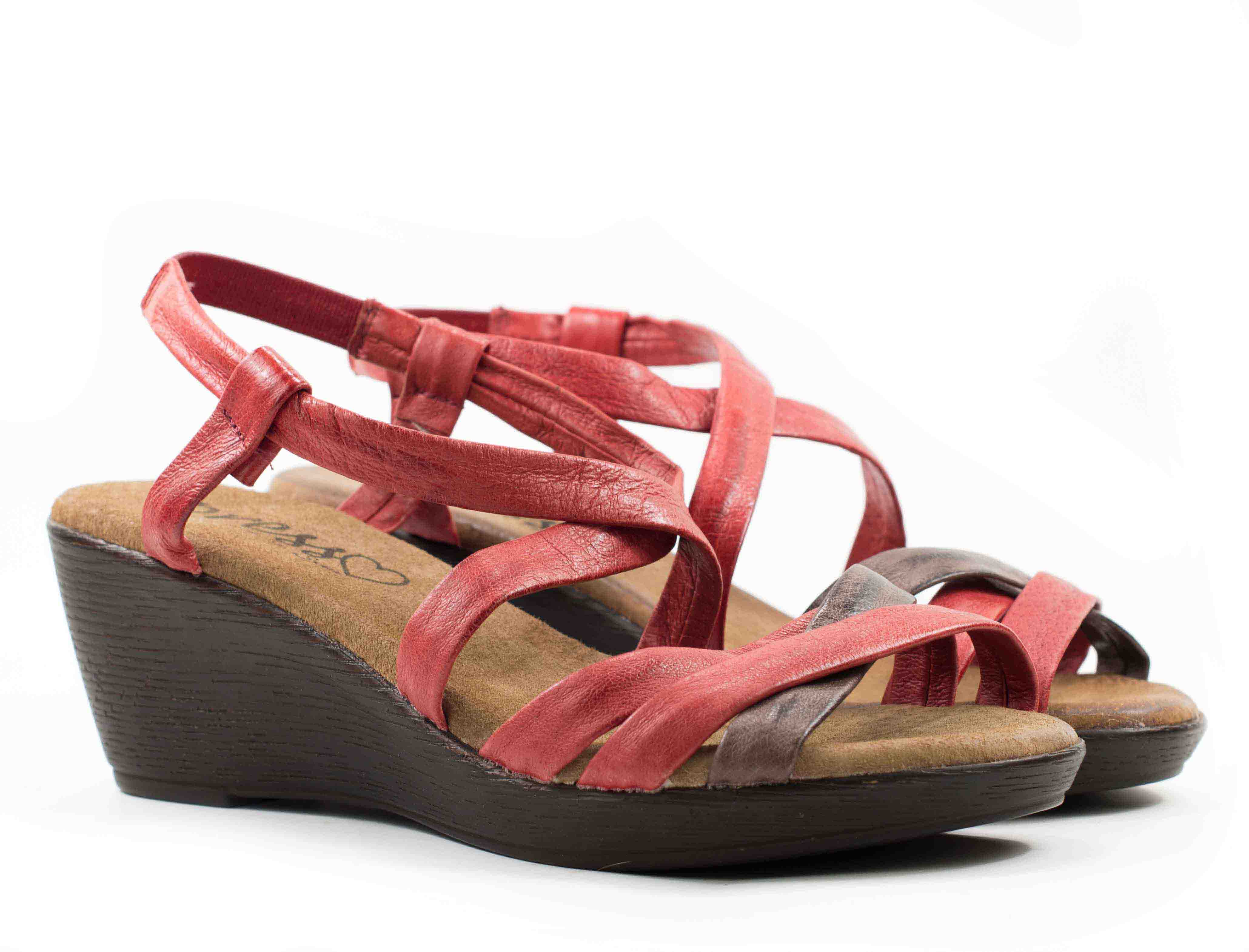 Женские Босоножки танкетка Натур. Кожа PRESSO * 2306