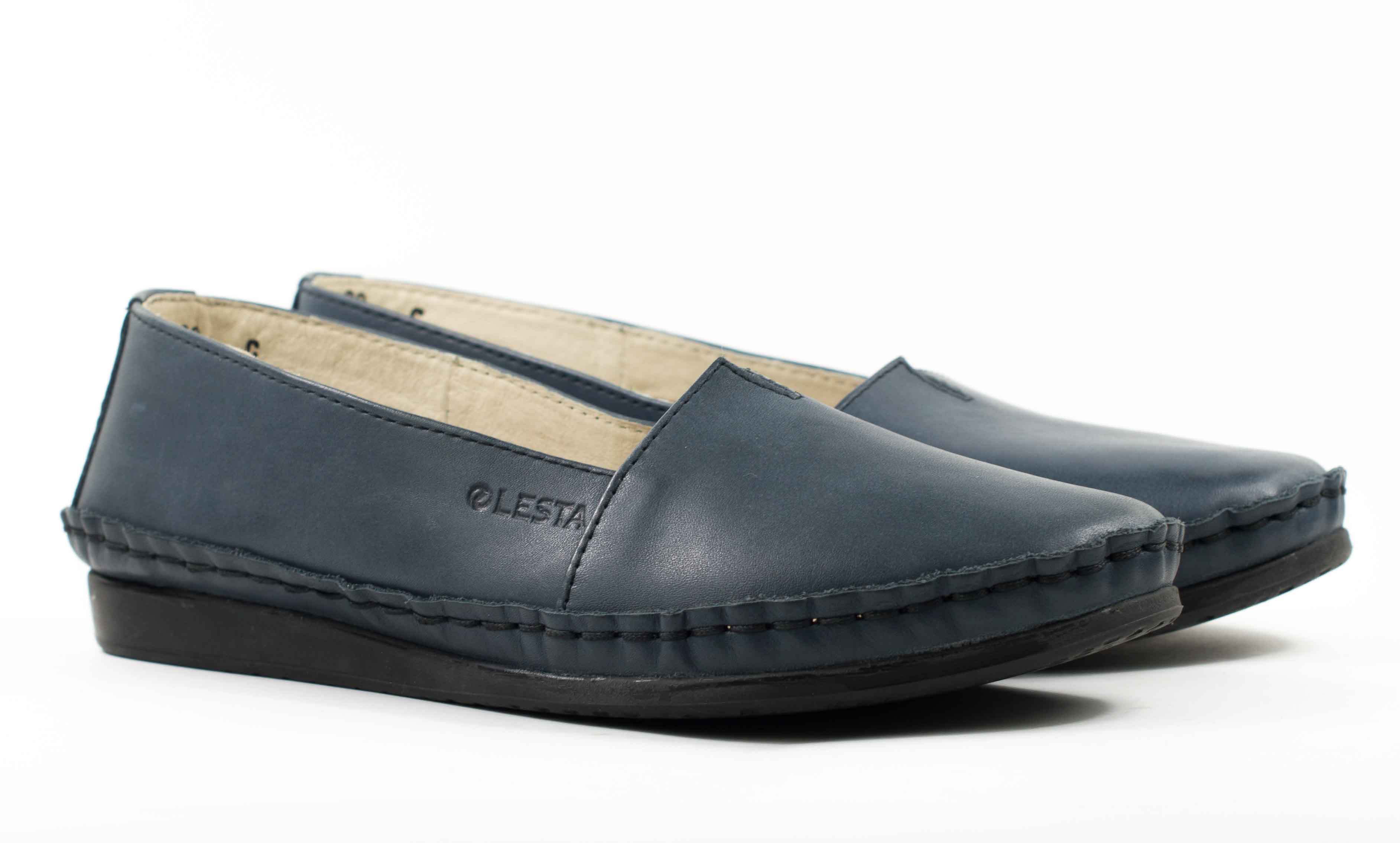 Женские Слипоны Натур. Шкіра LESTA * 4121-1-30A4