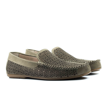 Мужские Мокасины Нубук STEPTER * 6387 ОЛИВКОВЫЙ