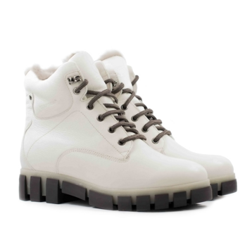 Женские Ботинки Натур. Кожа STEPTER * 6733 БЕЛЫЕ