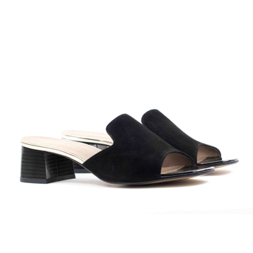 Женские Мюли Замша STEPTER * 6490 Чёрные