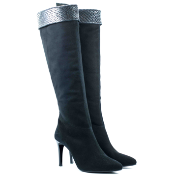 Женские Сапоги Замша STEPTER * 5820 Чёрные