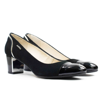 Женские Туфли лодочки Замша-Лак STEPTER * 5286 Чёрные