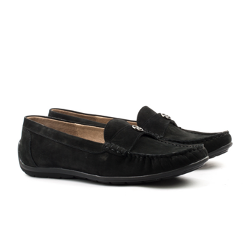 Женские Мокасины Замша STEPTER * 6799 Чёрные