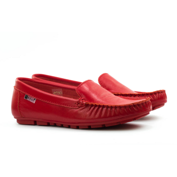 Женские Мокасины Натур. Шкіра NESSI * 17130 КРАСНЫЕ 3