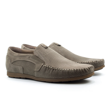 Мужские Мокасини Натуральний нубук STEPTER * 6869 Бежевые