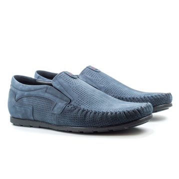 Мужские Мокасины Нубук STEPTER * 6869 Синие