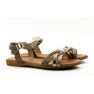 Женские Босоножки танкетка Натур. Шкіра PRESSO * 4010-9854