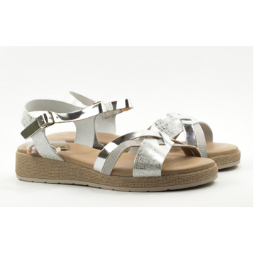 Женские Босоножки танкетка Натур. Шкіра PRESSO * 10-18602