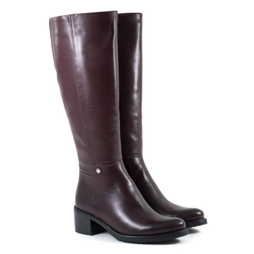 Женские Сапоги Натур. Шкіра SIMEN * 0630A Бордовые