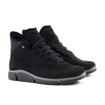 Мужские Ботинки комфорт Нубук STEPTER * 7155 Чёрные
