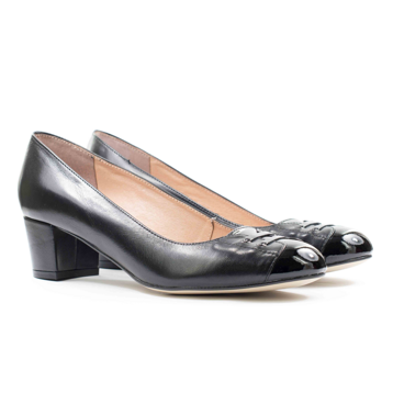 Женские Туфли модельные Натур. Кожа PAMAR * 2398 ЧЁРНЫЕ