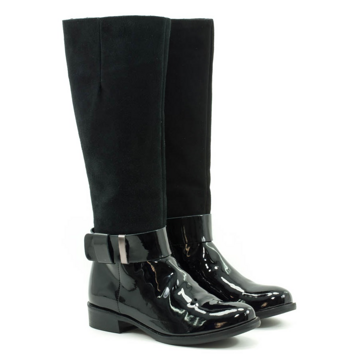 Женские Сапоги Замша-Лак NESSI * 53604