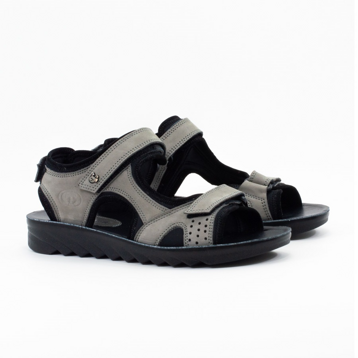 Женские Босоніжки танкетка Нубук STEPTER * 7179 Сірі