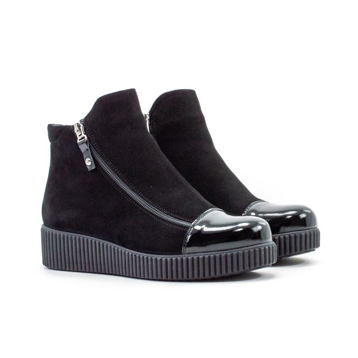 Женские Черевики Замша-Натур. Лак STEPTER * 6258