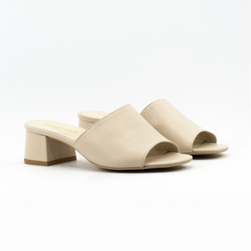 Женские Шльопанці Натур. Шкіра STEPTER * 6429 Бежеві