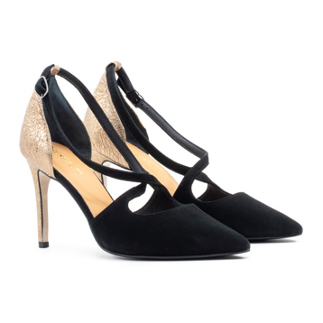 Женские Туфлі човники Замша-Натур. Шкіра BEST BUT * 7400TAS-239 NERO