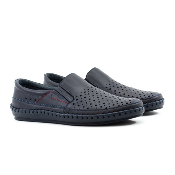 Мужские Мокасины Натур. Кожа FABIO * 918 Синие