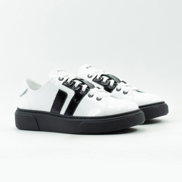 Женские Кеди Натуральний лак  NESSI * 21018 Bialy