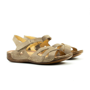 Женские Босоножки танкетка Натур. Шкіра ASPENA * 744-K2