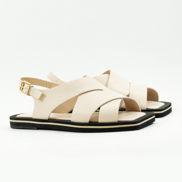 Женские Босоніжки танкетка Натур. Шкіра VILANSI * V1037-540 BEG