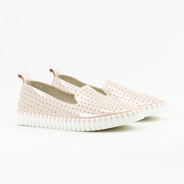 Женские Слипоны Натур. Кожа NESSI * 18390  Розовые