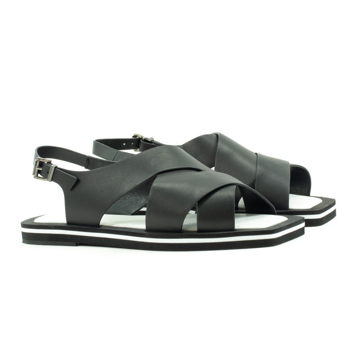 Женские Босоніжки танкетка Натуральна шкіра VILANSI * V1037-540 BLK