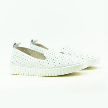 Женские Слипоны Натур. Шкіра NESSI * 18390 Bialy412