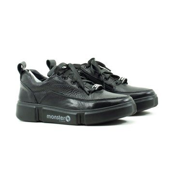 Детские Кроссовки Натур. Шкіра MONSTER * BAS BLACK