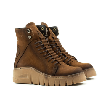 Женские Ботинки комфорт Нубук POMP SHOES * 0047-1960-BROWN