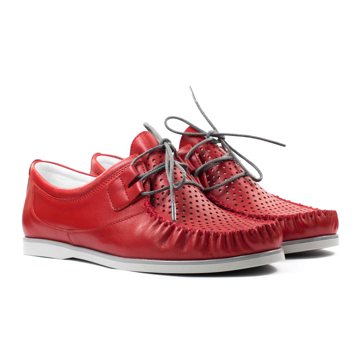 Женские Мокасины Натур. Кожа STEPTER * 6485 Красные