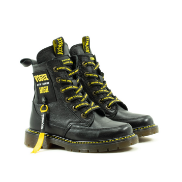 Детские Ботинки Натур. Шкіра CONSTANTA * 1746 Чёрные-Жёлтые