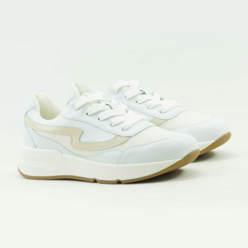 Женские Кроссовки Натур.шкіра-Текстиль VILANSI * V1600-07 WHT