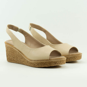Женские Босоніжки танкетка Натур. Шкіра RYLKO * 4RFW7_Y_YX9