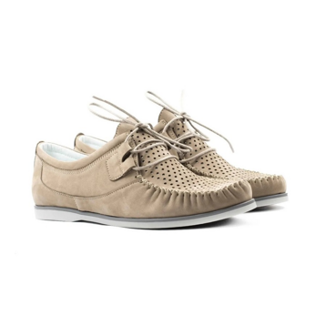 Женские Мокасини Нубук STEPTER * 6485  Бежевые