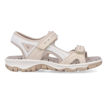 Женские Босоніжки Натур.шкіра-Текстиль RIEKER * 68866-62