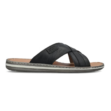 Мужские Шльопанці Натур. Шкіра RIEKER * 21082-00