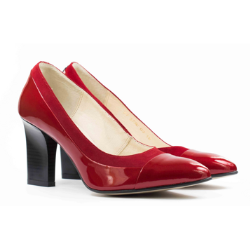 Женские Туфли лодочки Замша-Лак STEPTER * 5730 Красные