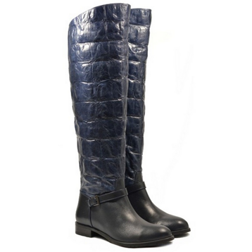 Женские Сапоги Натур. Кожа VICTIM * 2803 СИНИЕ