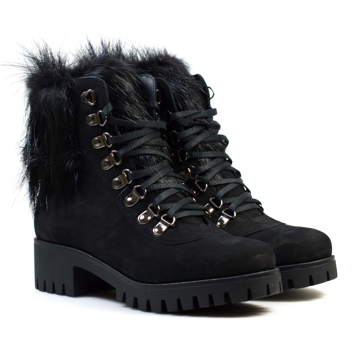 Женские Черевики Замша STEPTER * 6323 Чёрные